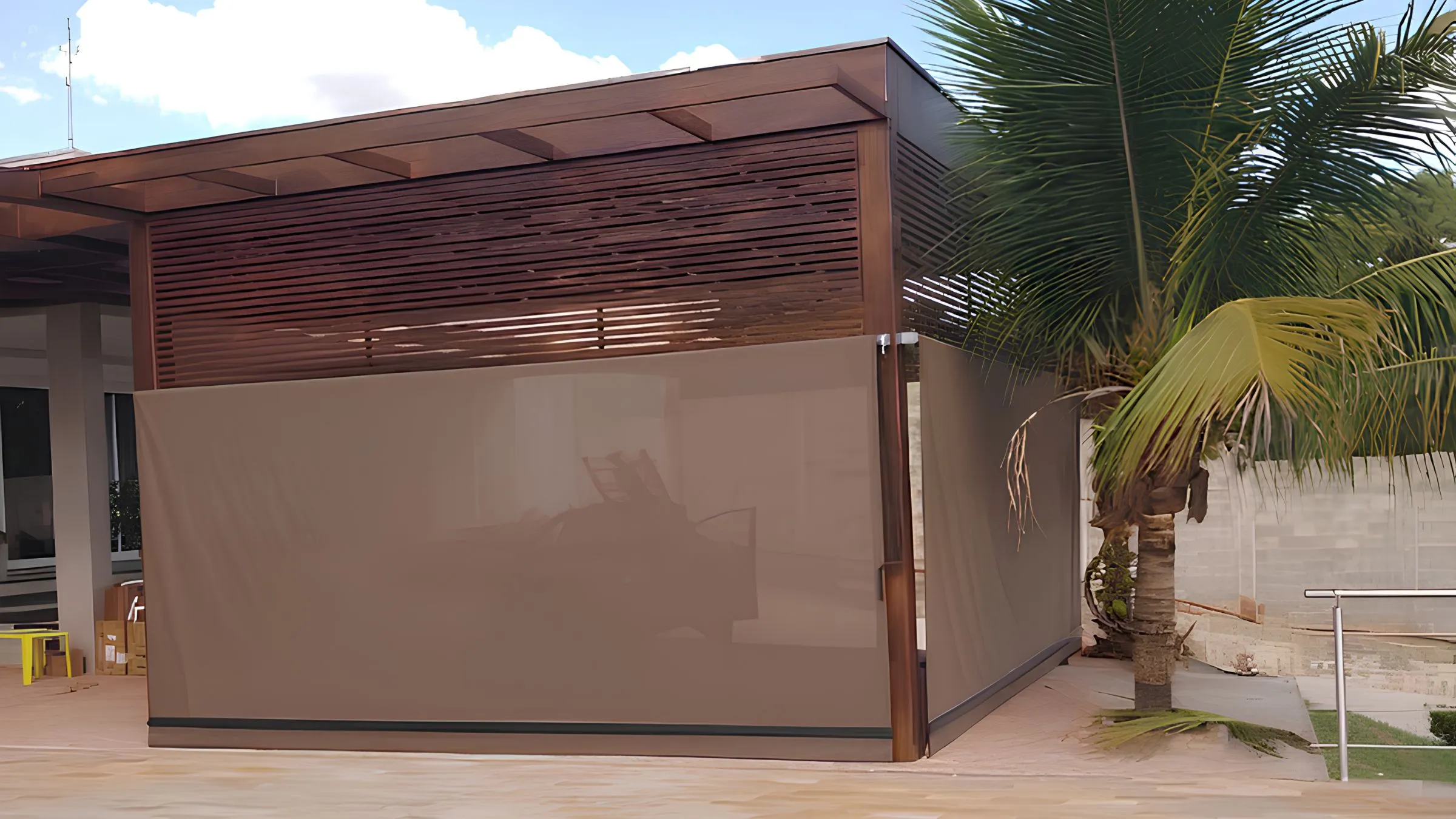 Toldo Cortina de Tela Screen - Foto 1