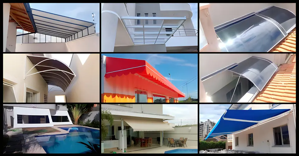 Toldos para projetos em Alumínio — garagem e varanda no mesmo projeto
